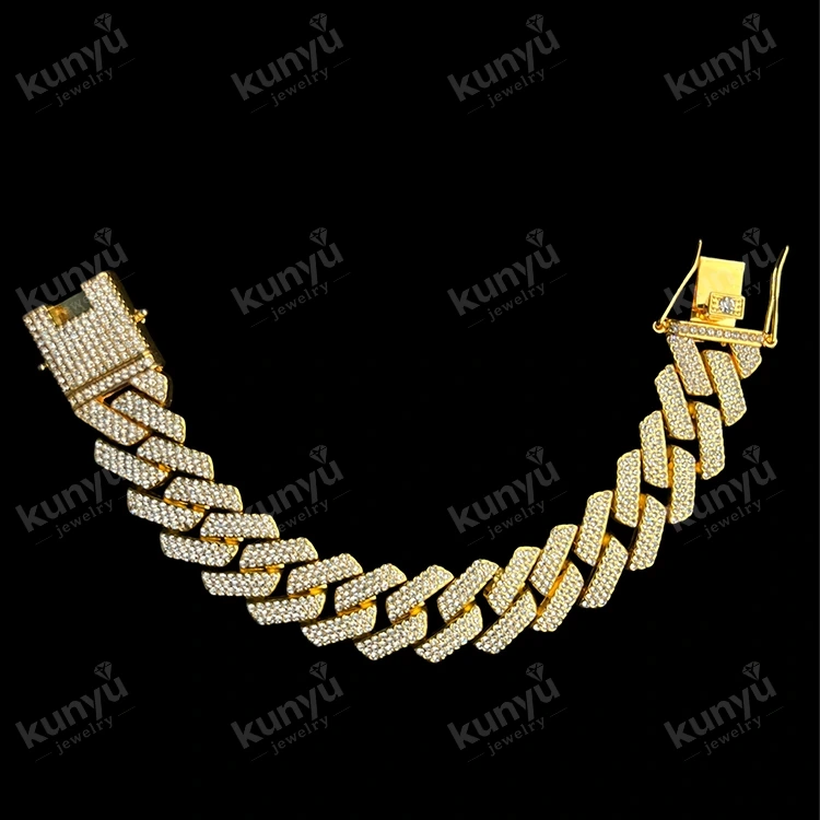 Gold plated hip hop bracelet